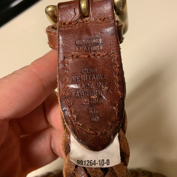 Cuir braided veritable belt.sz XL 40 - Picture 2 of 4